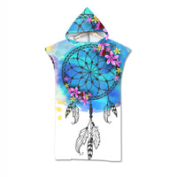 Unisex Hooded Beach Towel Feather Dream Catcher Design