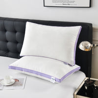 Hotel Quality Bamboo Cooling Lavender Pillow with Sleep Pillow Mist Twin Pack